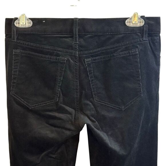 Size 24P Loft Modern Straight Leg Black Corduroy Jeans Velvet EUC Size 00 Petite - Picture 3 of 6